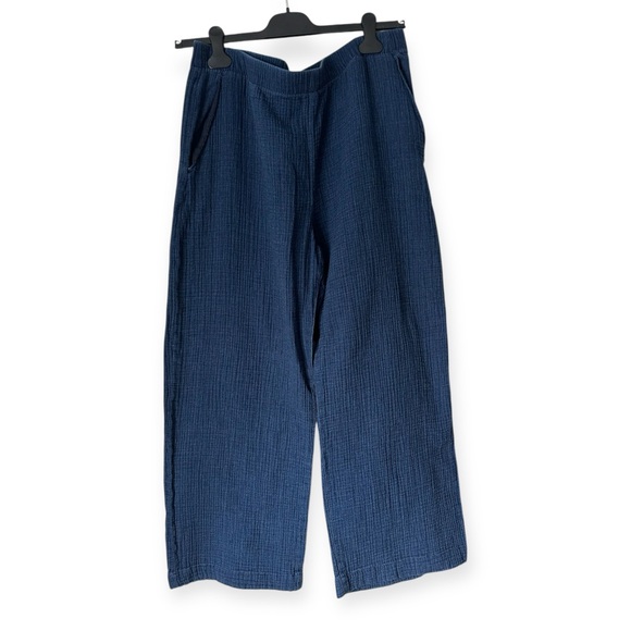 GAP Denim Navy Gauze Button-Up Shirt and Pants Matching Set Size Xl - Picture 3 of 8